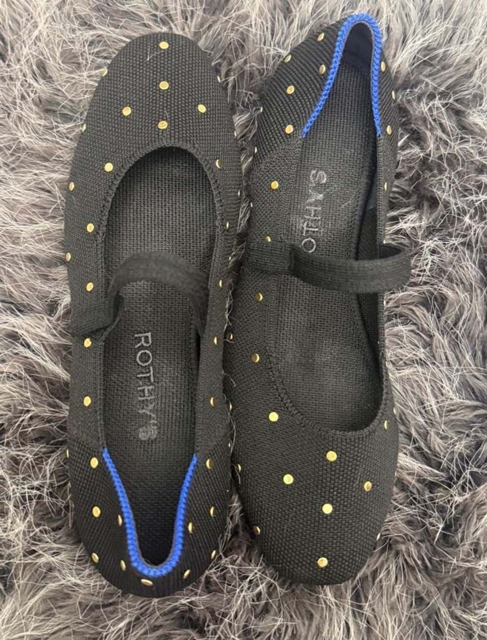 Rothy's The Mary Jane Size 6.5 Black Studded